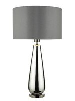 Pablo Table Lamp, Black Chrome Base Complete with Smoked Grey Shade | LV1802.0141