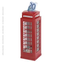 Saving Box - Red Telephone Box - Metal