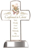 Confirmation Metal Standing Cross 6 inch   (F4657)