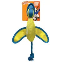 N033 Nerf Dog Crinkle Wing Nylon Duck Blue and Yellow 16.5in No Launching 1x2 NF-4436