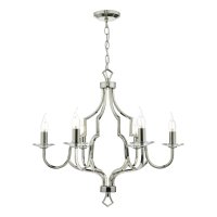 NERVA 6LT PENDANT POLISHED NICKEL WITH CRYSTAL