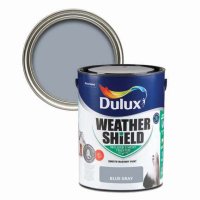 Weathershield Blue Grey Colour Swatch & 5L Paint Bucket
