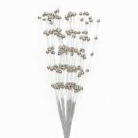 Pearl Stem Spray Silver - Pack of 144