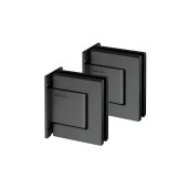 Hydarulic Hinges For Glass Doors IN.05.322 Titanium Black Set