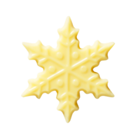 white chocolate snowflake decoration