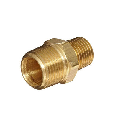 1" x 3/4" Reducing Brass Hex Nipple