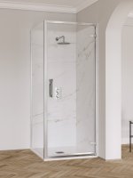 FLAIR ETO HINGE DOOR 900MM CHROME