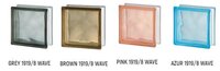 Glass Block Soft Colour Wavy 190x190x80mm (To Order)