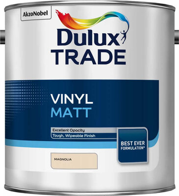 Dulux Trade Vinyl Matt Magnolia 2.5L Paint 5091652