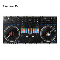 The Pioneer DDJ-REV7 is a powerful all-in-one DJ controller featuring motorised platters for a truly natural feel when mixing and scratching