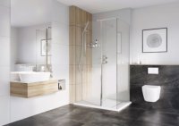 Tucker French 700mm Corner Wet Room Panel - 8mm (Actual Width 665mm)