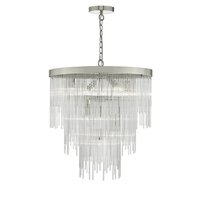 Isla 7 Light Pendant, Polished Chrome & Clear Glass Rods | LV1802.0073
