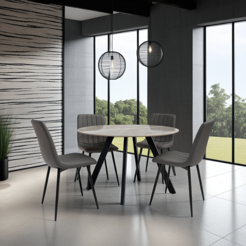Sally Round Stone Dining Table 4