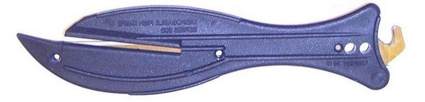 Safety Fish Knife Metal Detectable with Hook 6"
