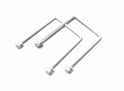 Dale Hardware Twin Slot Bookends 150mm White 11506