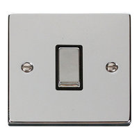 Click Deco CLICKVPCH411BK Polished Chrome 10A 1G 2W Switch