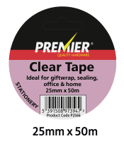 PREMIER 25 MM X 50 MTR CLEAR TAPE