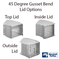 MT MTT-45Deg-Bend-Options 3C 45Degree Gusset Bend Options - 3 Compartment