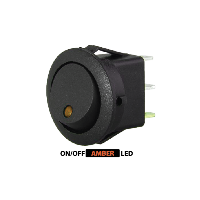6-30v LED Illuminated Round Rocker Switch
