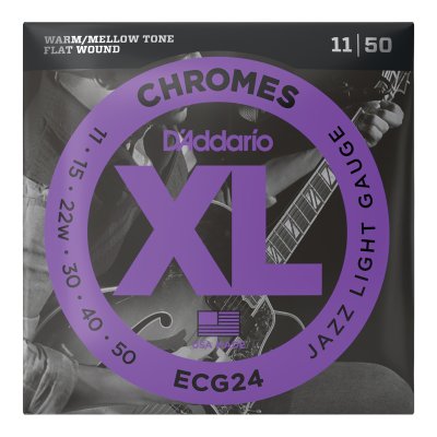 D'Addario XL Chromes Electric Guitar String Set, Jazz Light