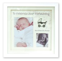 Christening Photo Frame/White Finish   (34923)