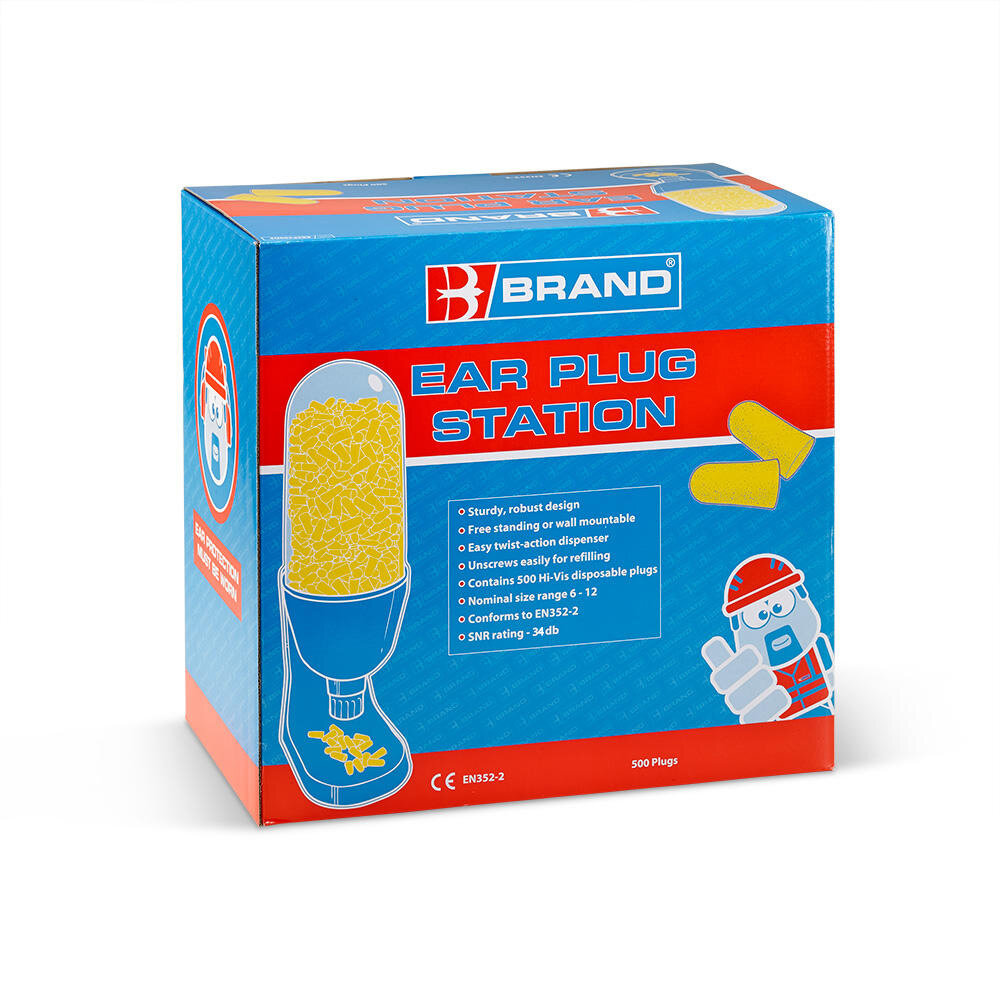 Click Ear Plug Wall Mountable Dispenser Unit complete with Plugs