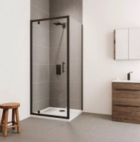 VERVE PIVOT DOOR 1000MM MATT BLACK