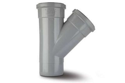 Polypipe 135&deg; Equal Single Branch Grey ST404