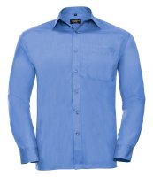Russell Collection Men's Long Sleeve PolyCotton Poplin Shirt