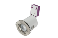 STARLING 50W mains voltage steel fire rated downlight, IP20, 85mm, Br.Chrome