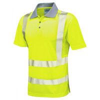 Leo WOOLACOMBE ISO 20471 Cl 2 Coolviz Plus Polo Shirt, Yellow