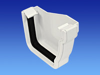 Wavin White Stormline Gutter Stopend - External RH 8T851 T9851W