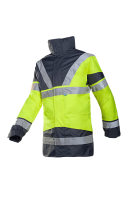 SIOEN SKOLLFIELD HI VIS RAIN JACKET WITH DETACHABLE BODYWARMER