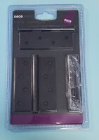 DW Ball Bearing Hinge 4x3" Pair Black