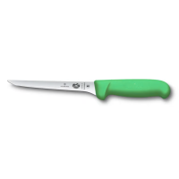 Victorinox Fibrox Straight Boning Knife, 15cm, Green Handle
