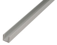 Alberts U Channel Satin Aluminium 20x8mm 1 Metre 471903
