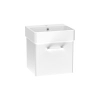 Tucker French Dartford 500mm Wall Mounted Single Drawer Basin Unit Gloss White