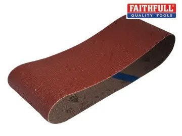 Faithfull Cloth Sanding Belt 610 x 100mm 60G (Pack 3)