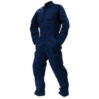 Cotton Overalls, Zipped, LS, Navy