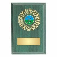 12.5cm Foil Blocked Green Plaque