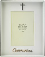 Communion Photo Frame/Metal/Silver Finish  (C46642)