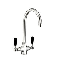 Chrome With Black Lever Tap