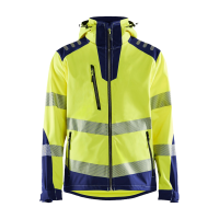 Blaklader Hi-Vis Softshell Jacket, Yellow/Navy