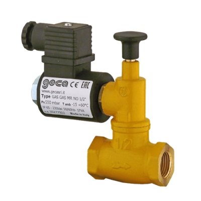 Magneetventiel gas 4/4FF NO manueel P1max0.5b 230V