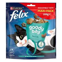 Felix Cat Goody Bag Seaside Mix Maxi Pack Treats 5x200gm 