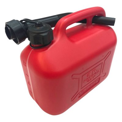 5 Litre Red Plastic Fuel Can
