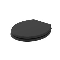 Porchester Traditional Round Wood Seat Soft Close Chrome Hinge, Top Fixing