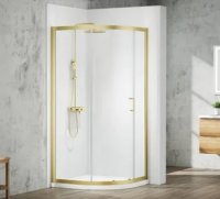 MBOX 1 DOOR QUADRANT BRUSHED BRASS 800X800