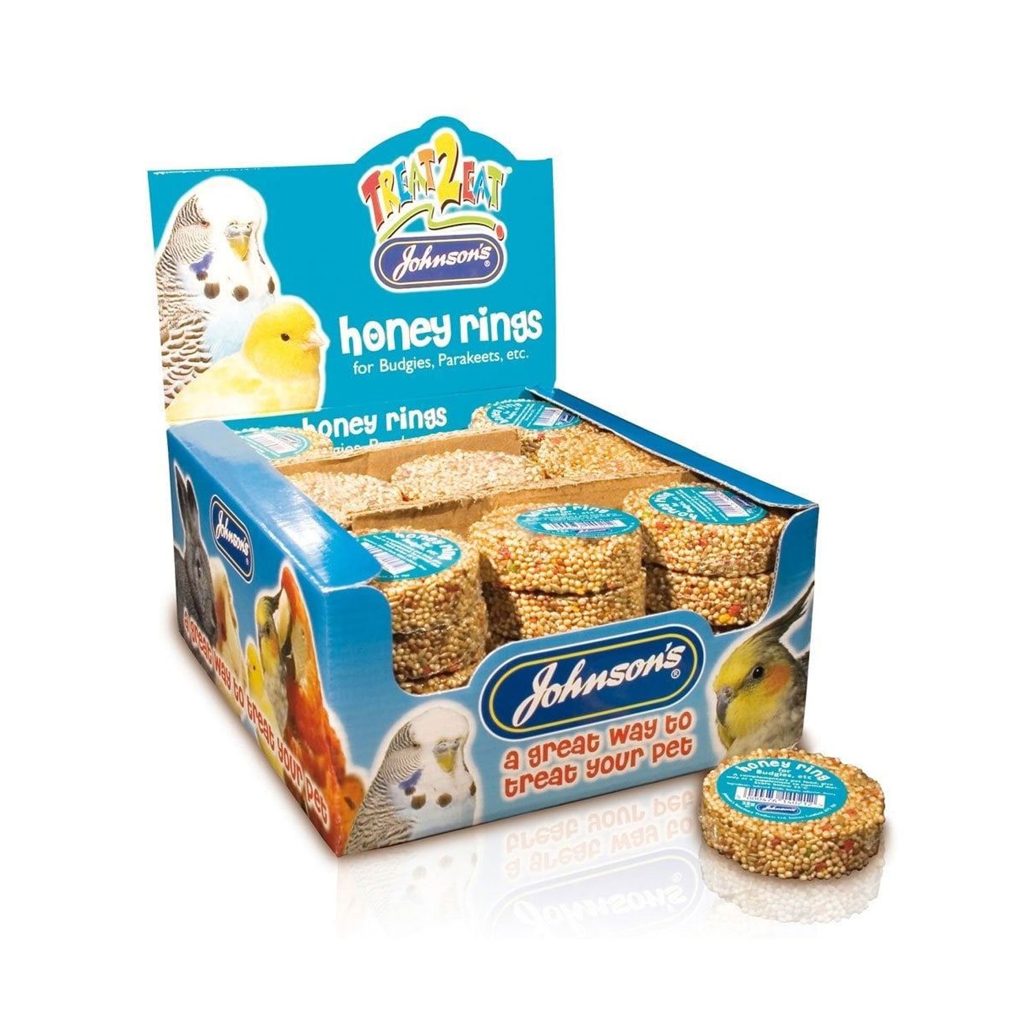 Johnsons Treat 2 Eat Honey Rings For Budgies 1x45