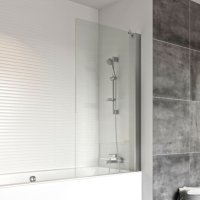 Tucker French 800mm Fixed Bath Screen Chrome 6mm Glass